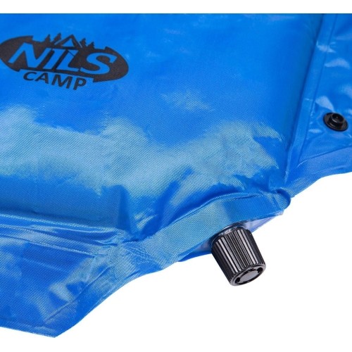 Materac samopompujący z poduszką Nils Camp NC4001, niebieski