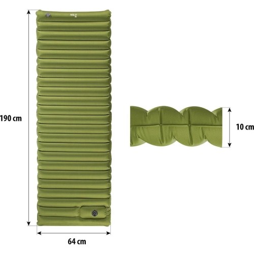 NC4101 ZIELONA MATA Z WBUDOWANĄ POMPKĄ 9CM NILS CAMP