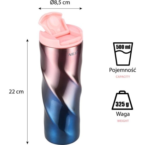 NCB22 RÓŻOWY KUBEK TERMICZNY NILS
