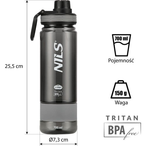 NCD07 TRITAN GRAY BOTTLE NILS CAMP