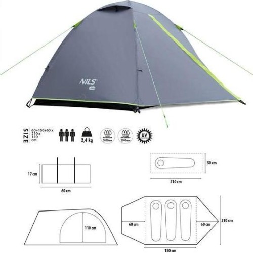 NC6004 NAMIOT KEMPINGOWY CIEMNOSZARY EXPLORER NILS CAMP