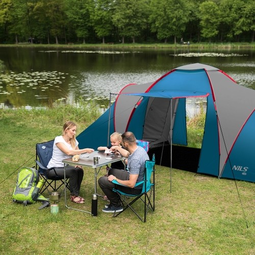 Namiot kempingowy NC6431 niebiesko-jasnoszary Highland IV Nils Camp