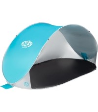 Składany namiot plażowy Nils Camp NC3174, szary/turkusowy