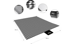 Mata piknikowa Nils Camp NC2310 biało-czarna, 300x200cm, PE, aluminium