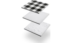 Mata piknikowa Nils Camp NC2310 biało-czarna, 300x200cm, PE, aluminium