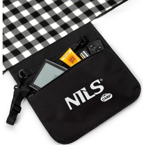 Mata piknikowa Nils Camp NC2310 biało-czarna, 300x200cm, PE, aluminium