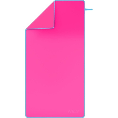 Ręcznik z mikrofibry Nils Camp NCR11 różowo-niebieski, 140x70