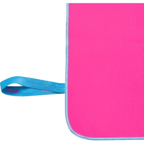 Ręcznik z mikrofibry Nils Camp NCR11 różowo-niebieski, 140x70