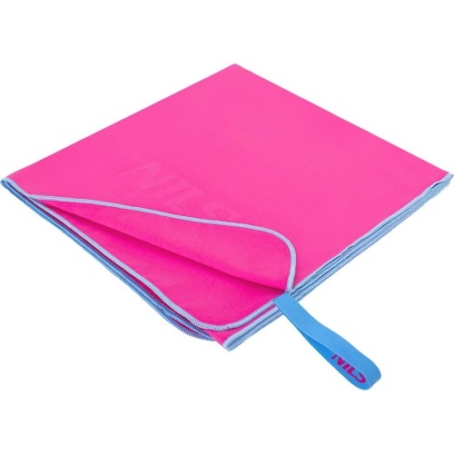 Ręcznik z mikrofibry Nils Camp NCR11 różowo-niebieski, 140x70