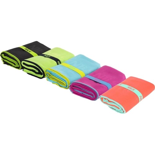 Ręcznik z mikrofibry Nils Camp NCR11 różowo-niebieski, 140x70