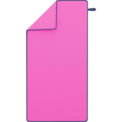 NCR13 PINK-DARK BLUE MICROFIBRE TOWEL 200x90 cm NILS CAMP