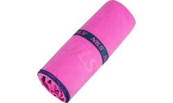 NCR13 PINK-DARK BLUE MICROFIBRE TOWEL 200x90 cm NILS CAMP