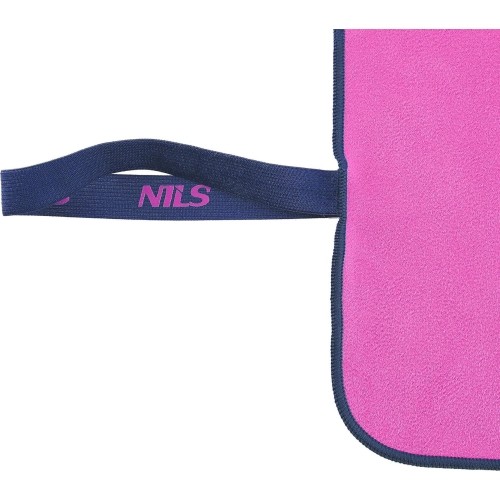 NCR13 PINK-DARK BLUE MICROFIBRE TOWEL 200x90 cm NILS CAMP