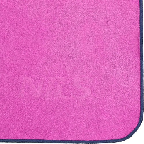 NCR13 PINK-DARK BLUE MICROFIBRE TOWEL 200x90 cm NILS CAMP