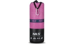 NCR13 PINK-DARK BLUE MICROFIBRE TOWEL 200x90 cm NILS CAMP