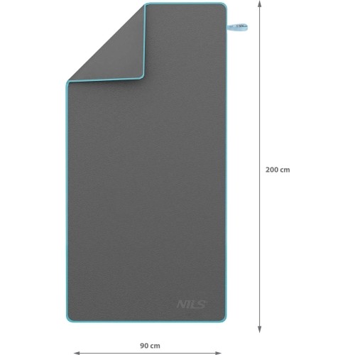 NCR13 DARK GREY MICROFIBRE TOWEL 200x90 cm NILS CAMP