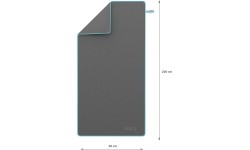 NCR13 DARK GREY MICROFIBRE TOWEL 200x90 cm NILS CAMP