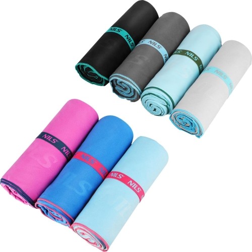 NCR13 DARK GREY MICROFIBRE TOWEL 200x90 cm NILS CAMP