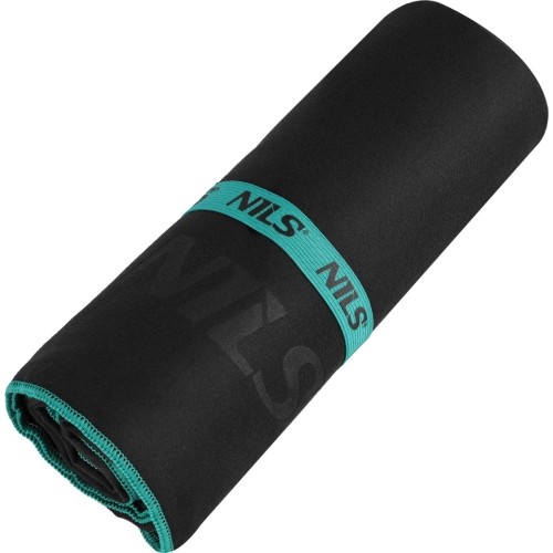 Ręcznik z mikrofibry Nils Camp NCR13, Czarny, 200x90 cm