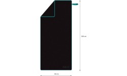 Ręcznik z mikrofibry Nils Camp NCR13, Czarny, 200x90 cm