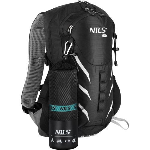 Ręcznik z mikrofibry Nils Camp NCR13, Czarny, 200x90 cm