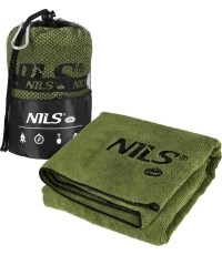 NCR15 MILITARY KHAKI MICROFIBER TOWEL 120x60 cm Nils Camp