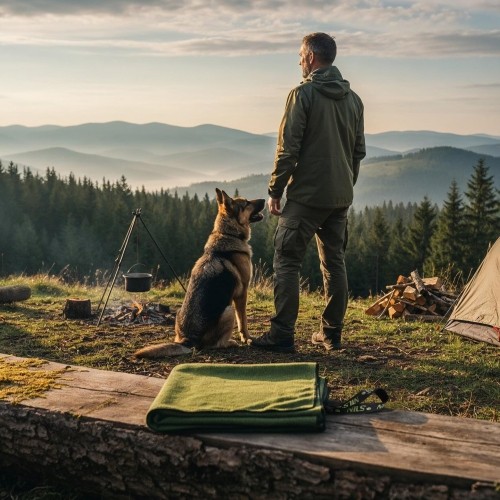 NCR15 MILITARY KHAKI MICROFIBER TOWEL 120x60 cm Nils Camp