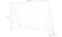 Bramka piłkarska z siatką i panelem strzeleckim NILS BR240P 2in1 240x150x90 cm