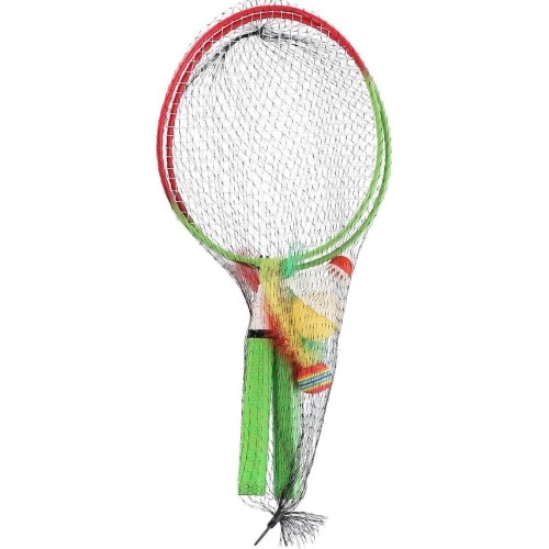 Zestaw do badmintona Nils NRZ051 Steel, 2 rakiety, pióra do badmintona, piłeczki