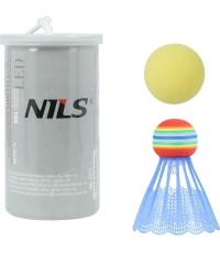 Nylonowa lotka do badmintona Nils NBL6092 - 1 szt., z piłką