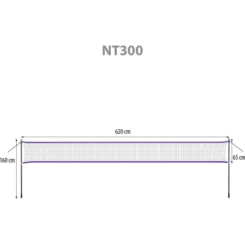 Tynk do badmintona Nils NT300, 600 x 60 cm, tacka w pełni kryjąca