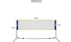 Siatka do badmintona Nils NN305, 305 cm, pełne pokrycie