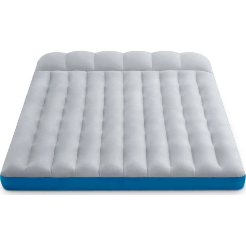 Materac dmuchany dwuosobowy kempingowy 193x127x17 cm łóżko z zagłówkiem INTEX 67999