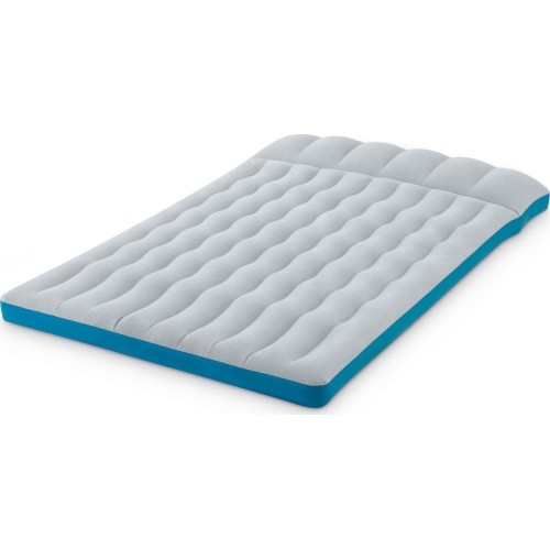 Materac dmuchany dwuosobowy kempingowy 193x127x17 cm łóżko z zagłówkiem INTEX 67999