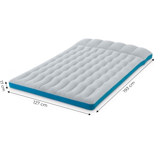 Materac dmuchany dwuosobowy kempingowy 193x127x17 cm łóżko z zagłówkiem INTEX 67999