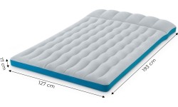 Materac dmuchany dwuosobowy kempingowy 193x127x17 cm łóżko z zagłówkiem INTEX 67999