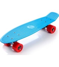 Plastikowa deskorolka - Red/neon blue/silver