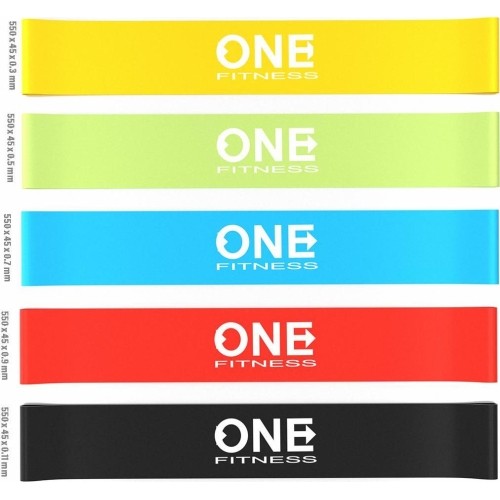 Zestaw gum oporowych PBF Exercise Band Set 05 Slim One Fitness