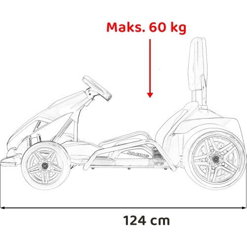 Gokart Fast 3 Drift, biały