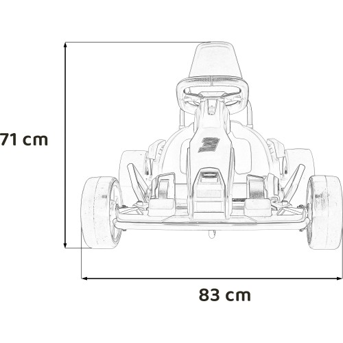 Gokart Fast 3 Drift, czarny