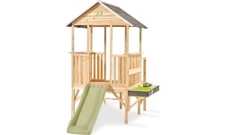 EXIT Panorama 350 wooden playhouse with slide and mud kitchen