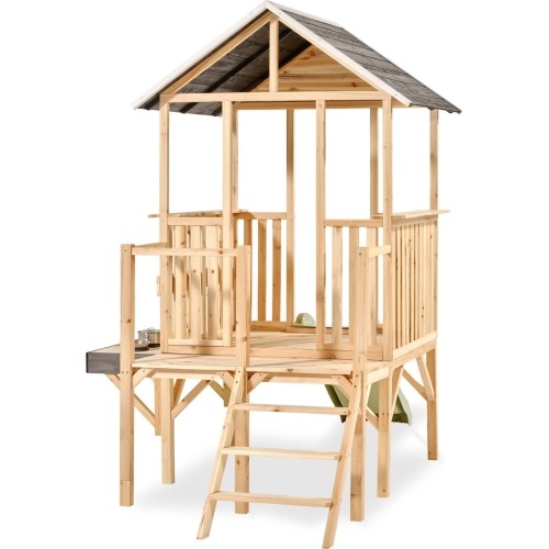 EXIT Panorama 350 wooden playhouse with slide and mud kitchen