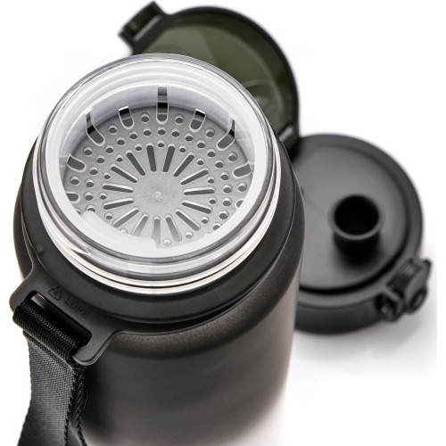Sports water bottle meteor 1000 ml dark green - Grey