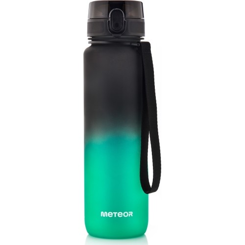 Sportowa butelka na wodę Meteor 1000 ml ciemnozielona - Czarny / Zielony