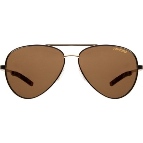 Okulary przeciwsłoneczne Tifosi Shwae Midnight Gold Brown Aviators, brązowe, 100% ochrona UV