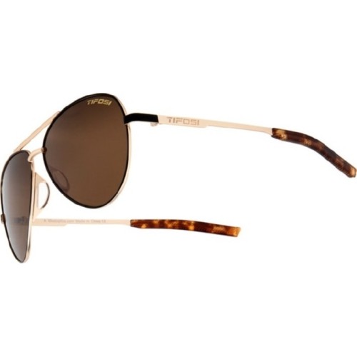 Okulary przeciwsłoneczne Tifosi Shwae Midnight Gold Brown Aviators, brązowe, 100% ochrona UV