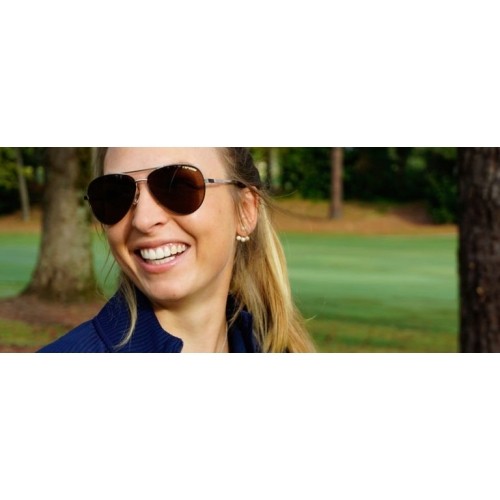 Okulary przeciwsłoneczne Tifosi Shwae Midnight Gold Brown Aviators, brązowe, 100% ochrona UV