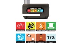 Blokada tarczy hamulcowej hulajnogi elektrycznej z alarmem Beaster BS03ADL, czarny