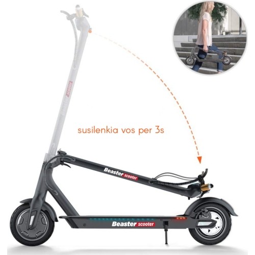 Skuter elektryczny Beaster BS06BL, 350W, 36V, 8Ah, czarny