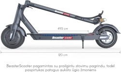 Hulajnoga elektryczna Beaster Scooter BS06BL 350 W, 36 V, 8 Ah, czarna